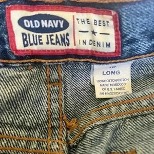 Old Navy Vintage Bootcut Wide Leg Mid Wash Denim Jeans size 10 long